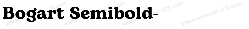 Bogart Semibold字体转换